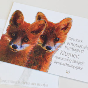 shop-Krafttierkarte Füchse Werte Originalkarte