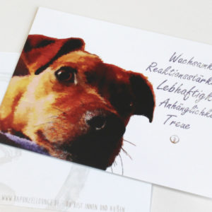 shop-Krafttierkarte Hund Pinscher Werte Originalkarte
