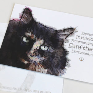 shop-Krafttierkarte Katze langhaar Werte Originalkarte