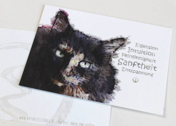 shop-Krafttierkarte Katze langhaar Werte Originalkarte