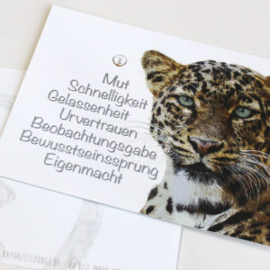 shop-Krafttierkarte Leopard Werte Originalkarte