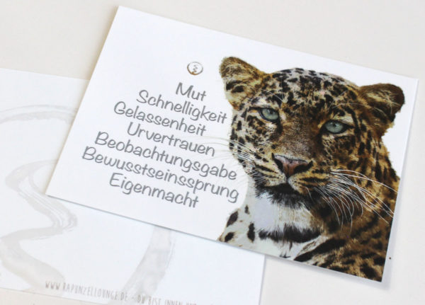shop-Krafttierkarte Leopard Werte Originalkarte