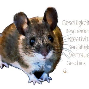 Krafttier Maus Wandbild Werte